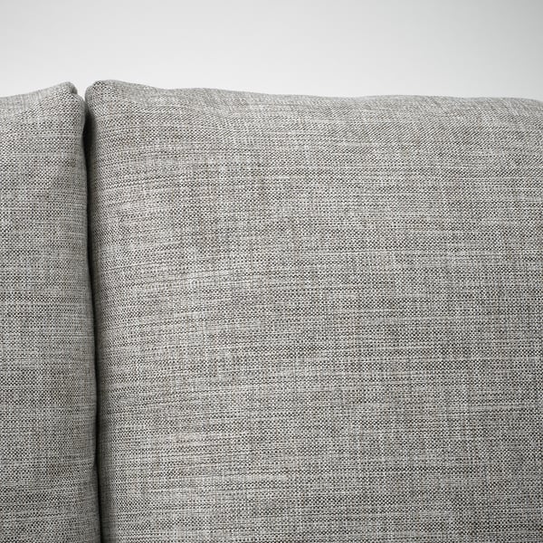 FRIHETEN - Corner sofa bed/container, Faringe light gray