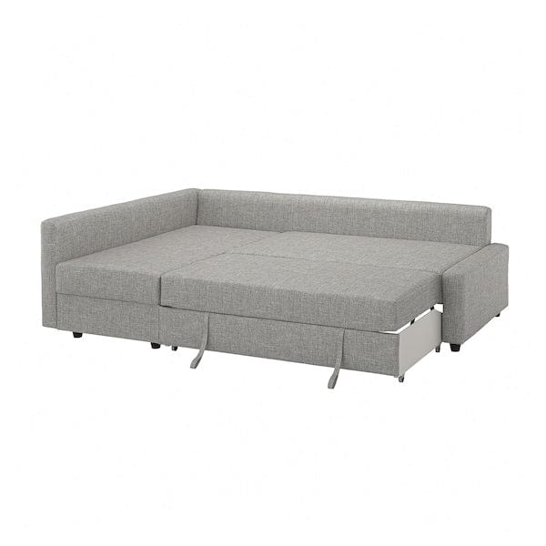 Ikea FRIHETEN - Corner sofa bed/container, Faringe light gray