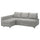 FRIHETEN - Corner sofa bed/container, Faringe light gray