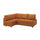 FRIHETEN / KLAGSHAMN - Corner sofa bed/container, Faringe coral