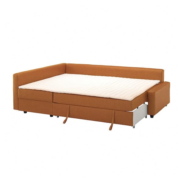 Ikea FRIHETEN / KLAGSHAMN - Corner sofa bed/container, Faringe coral