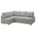 FRIHETEN / KLAGSHAMN - Corner sofa bed/container, Faringe light gray