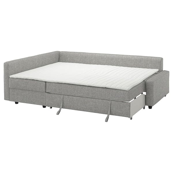 Ikea FRIHETEN / KLAGSHAMN - Corner sofa bed/container, Faringe light gray