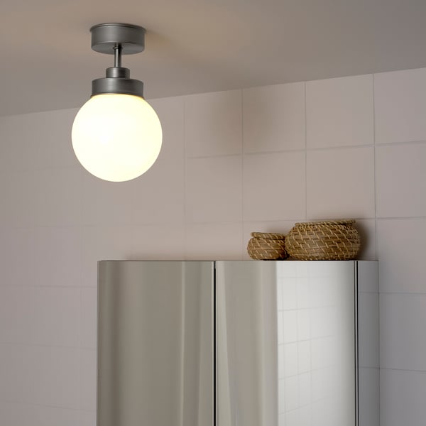 FRIHULT ceiling lamp, stainless steel colour, 15 cm
