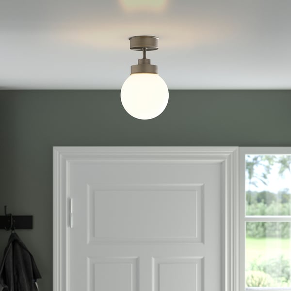 FRIHULT ceiling lamp, stainless steel colour, 15 cm