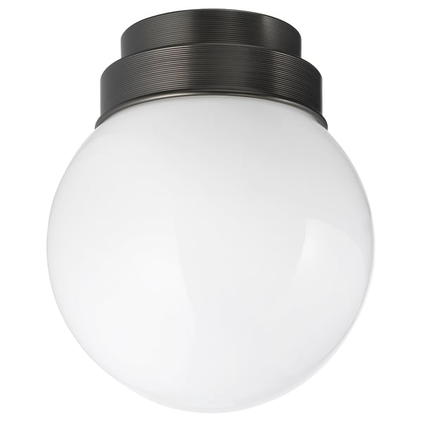 FRIHULT ceiling/wall lamp, black, 16 cm