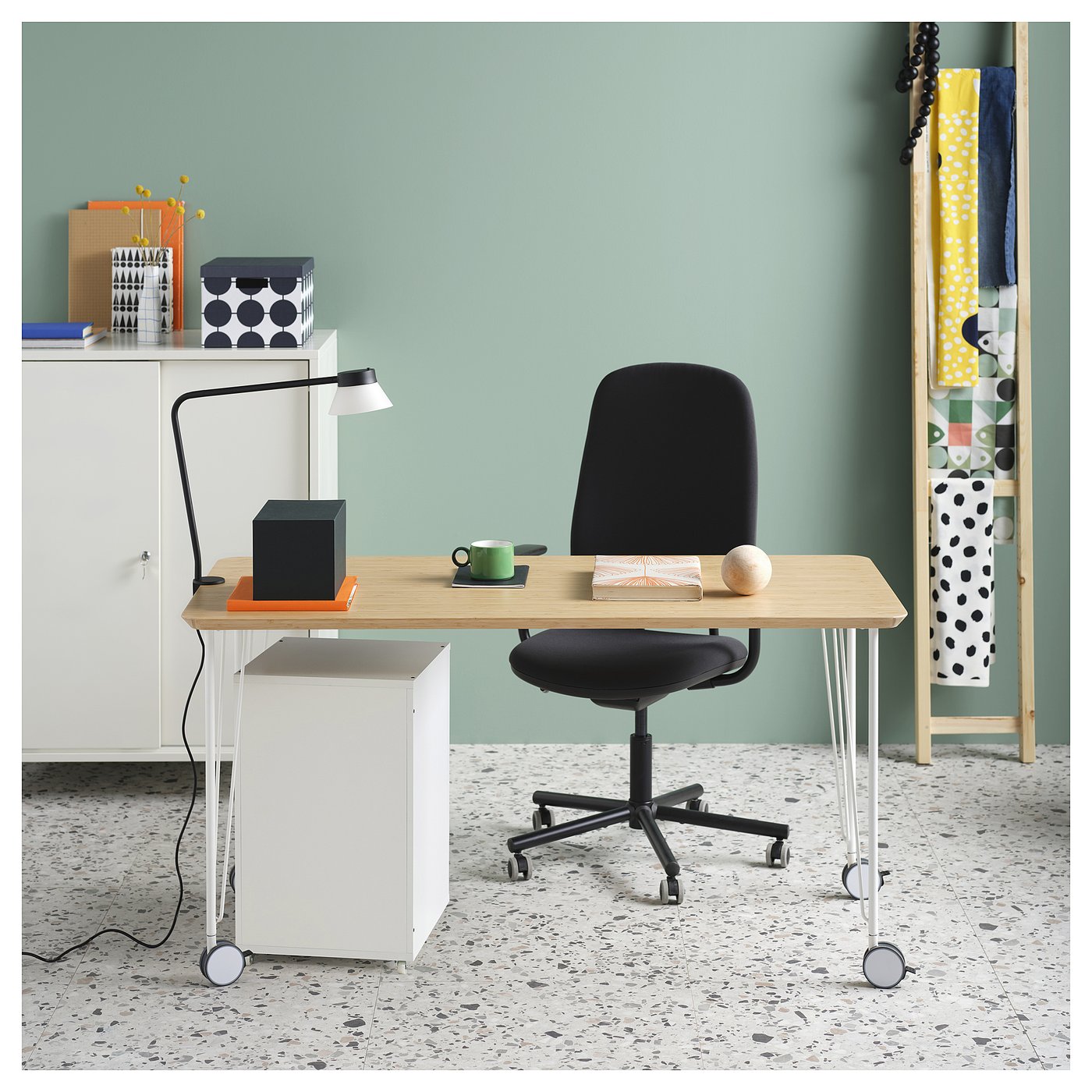 FRIIDROTT drawer unit on castors, white, 35x56 cm