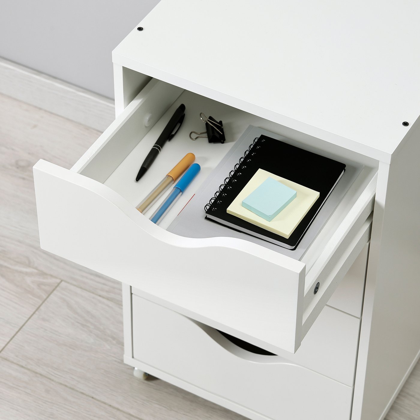 FRIIDROTT drawer unit on castors, white, 35x56 cm