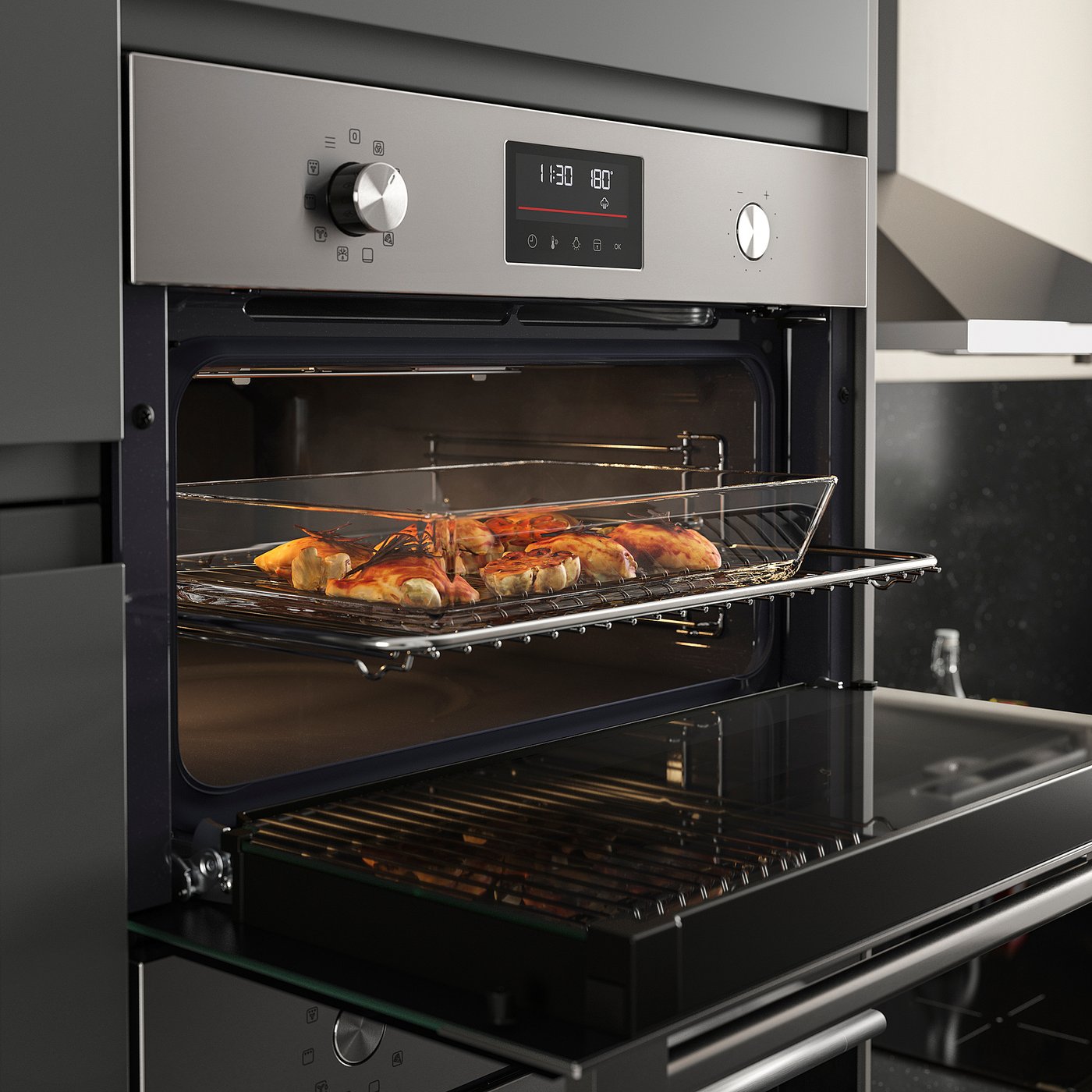 FRILLESBO true fan oven, compact bake function/stainless steel colour IKEA 500, 59.4x38.8x54.6 cm