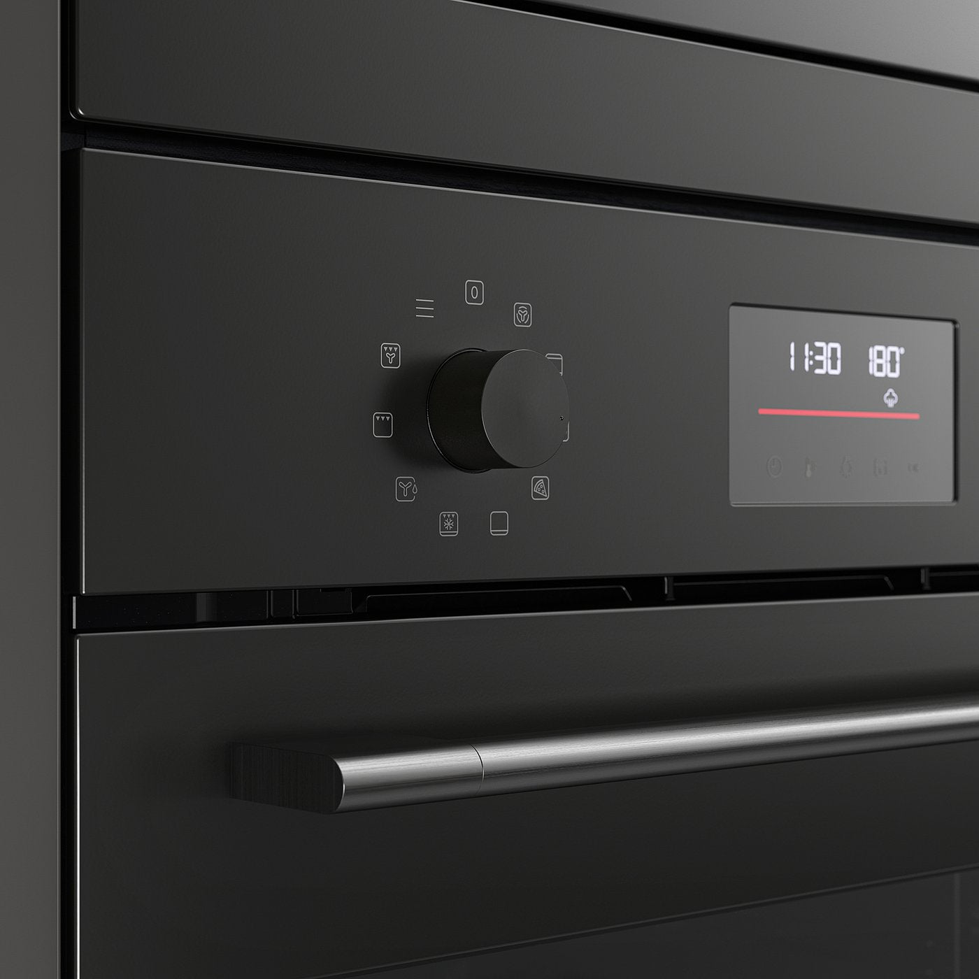 FRILLESBO true fan oven, added steam function bake function/black IKEA 500, 1560 mmx594 mm cm