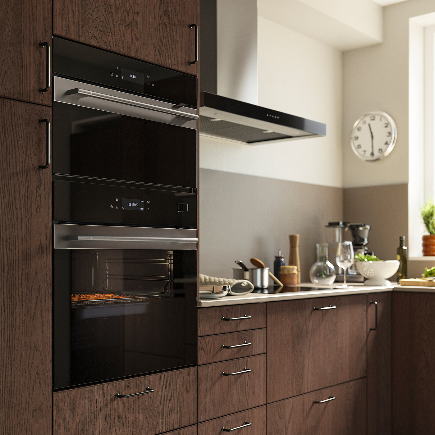 FRILLESBO true fan oven, full steam function air fry function/stainless steel colour IKEA 700, 59.4x59.4x54.6 cm