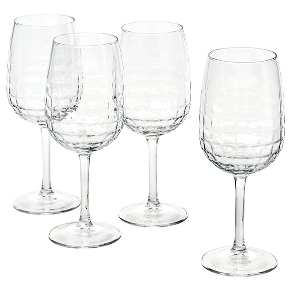 FRÖJDA wine glass, clear glass, 47 cl, 4 pack