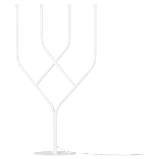 FRÖJDA - 4-arm LED candelabra, metal/white,46 cm