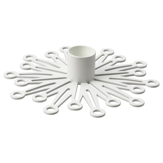 FRÖJDA - Candlestick, white, 3 cm