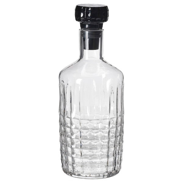 FRÖJDA - Carafe with stopper, clear glass, 1.0 l