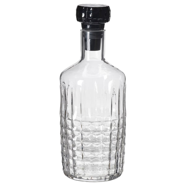 FRÖJDA carafe with stopper, clear glass, 1.0 l