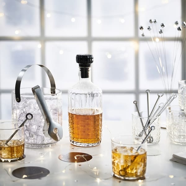 Ikea FRÖJDA - Carafe with stopper, clear glass, 1.0 l