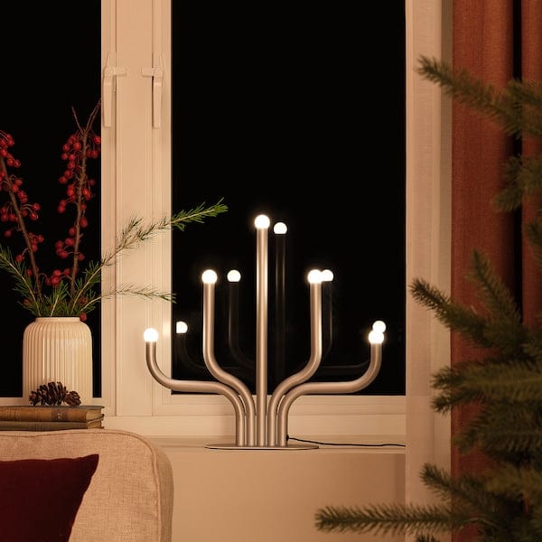 Ikea FRÖJDA - LED table decoration, silver, 40 cm
