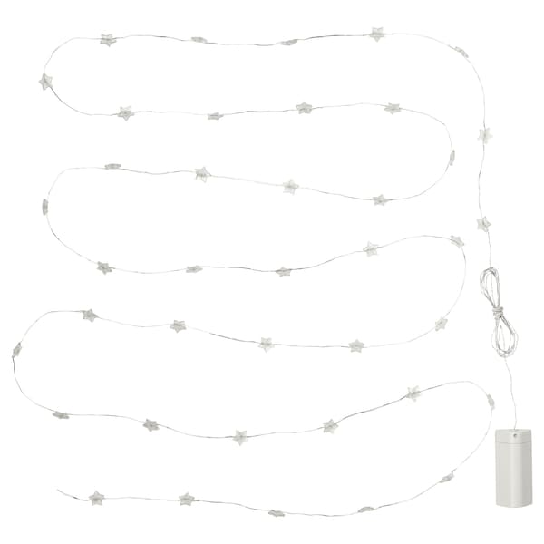 FRÖJDA - LED lighting chain with 40 lights, battery-operated mini/star