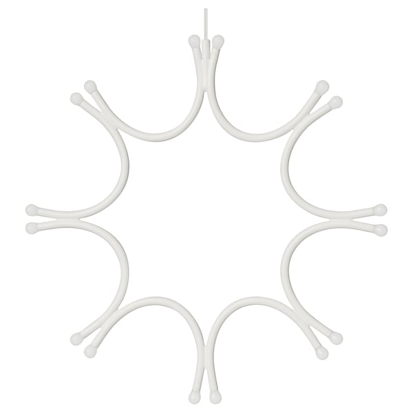 FRÖJDA - Pendant lamp, battery-operated white, 33 cm