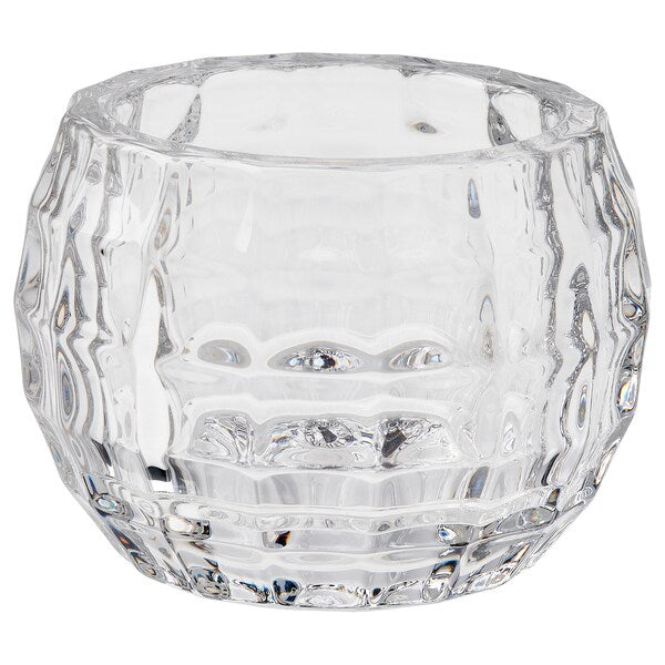 FRÖJDA - Tealight holder, clear glass, 6 cm