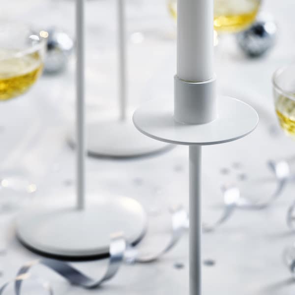 FRÖJDA - Candlestick, set of 3, white