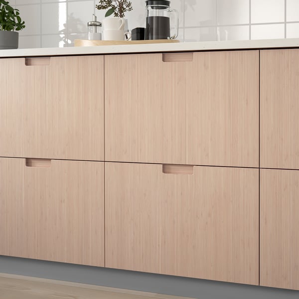 FRÖJERED drawer front, light bamboo, 40x20 cm
