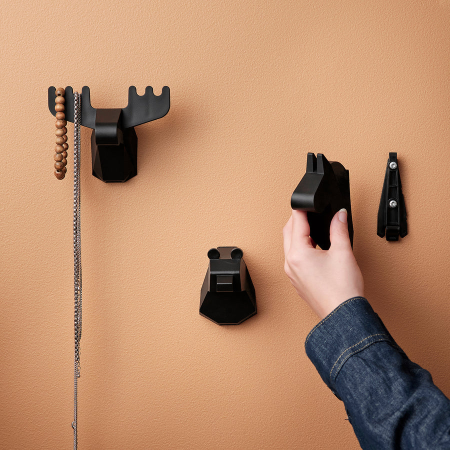 FRÖSÅDD hook, black, 3 pack