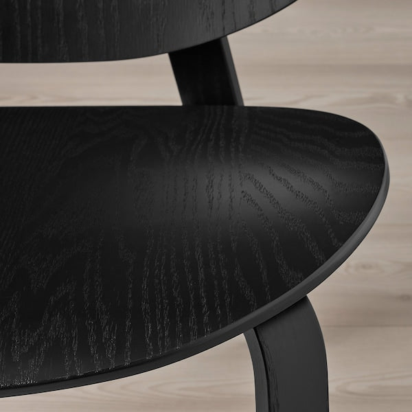 FRÖSET - Easy chair, black stained oak veneer