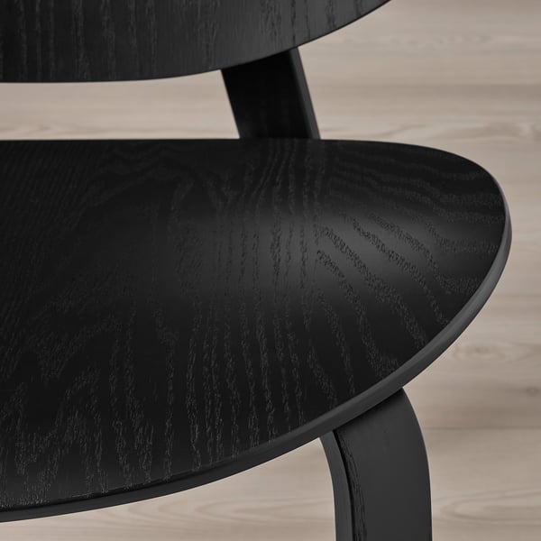 FRÖSET easy chair, black stained oak veneer, 59x74x57 cm
