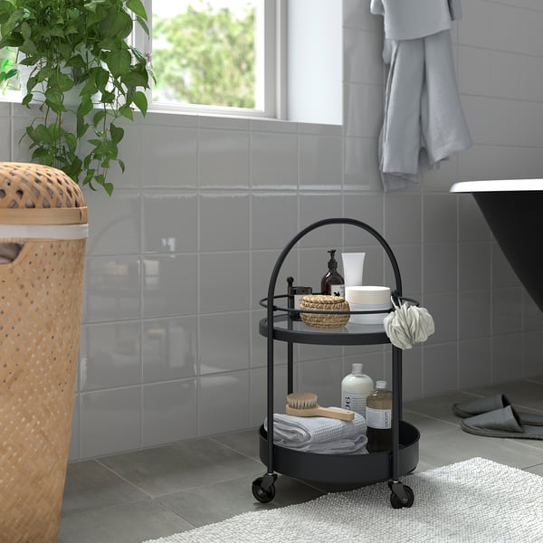 FRÖSJÖN trolley, black, 55x35 cm