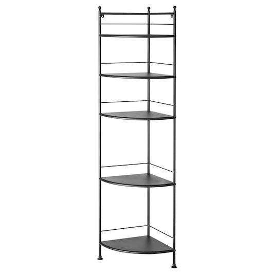 FRÖSJÖN - Corner Shelf, black,35x156 cm