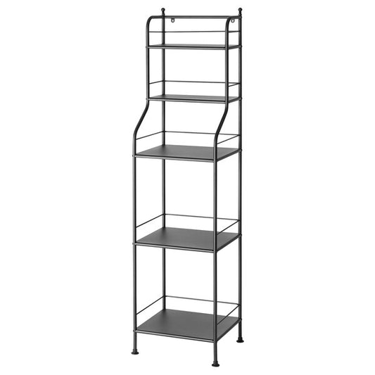 FRÖSJÖN - Shelving unit, black, 40x156 cm