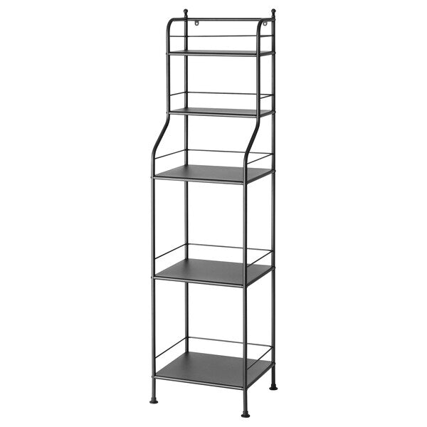 FRÖSJÖN - Shelving unit, black, 40x156 cm