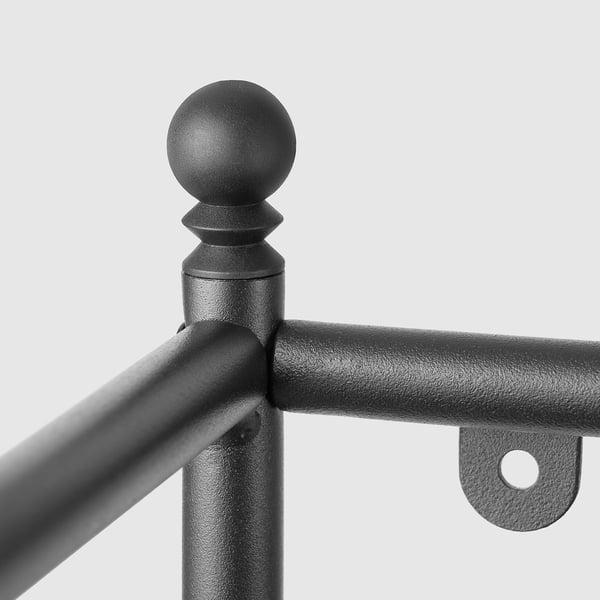 FRÖSJÖN shelving unit, black, 40x156 cm