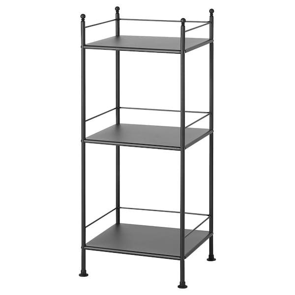 FRÖSJÖN - Shelving unit, black, 40x96 cm