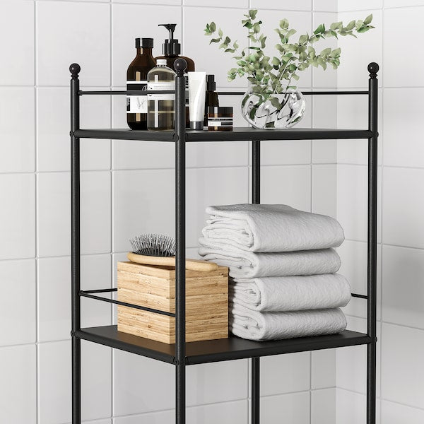 FRÖSJÖN - Shelving unit, black, 40x96 cm