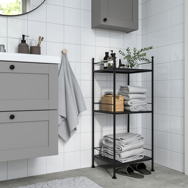 FRÖSJÖN - Shelving unit, black, 40x96 cm