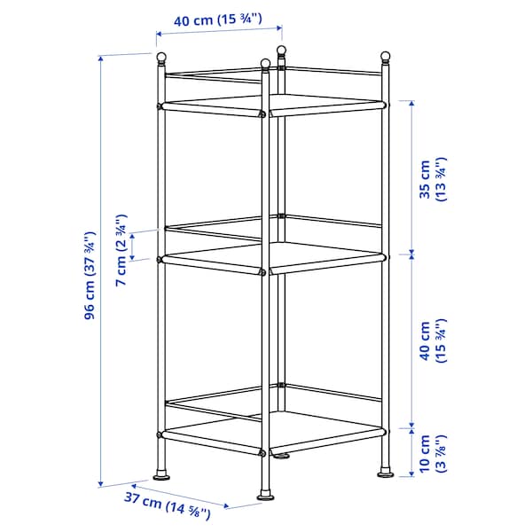 Ikea FRÖSJÖN - Shelving unit, black, 40x96 cm