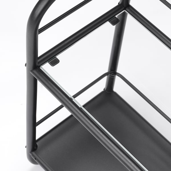 FRÖSJÖN wall shelf, black, 40x51 cm