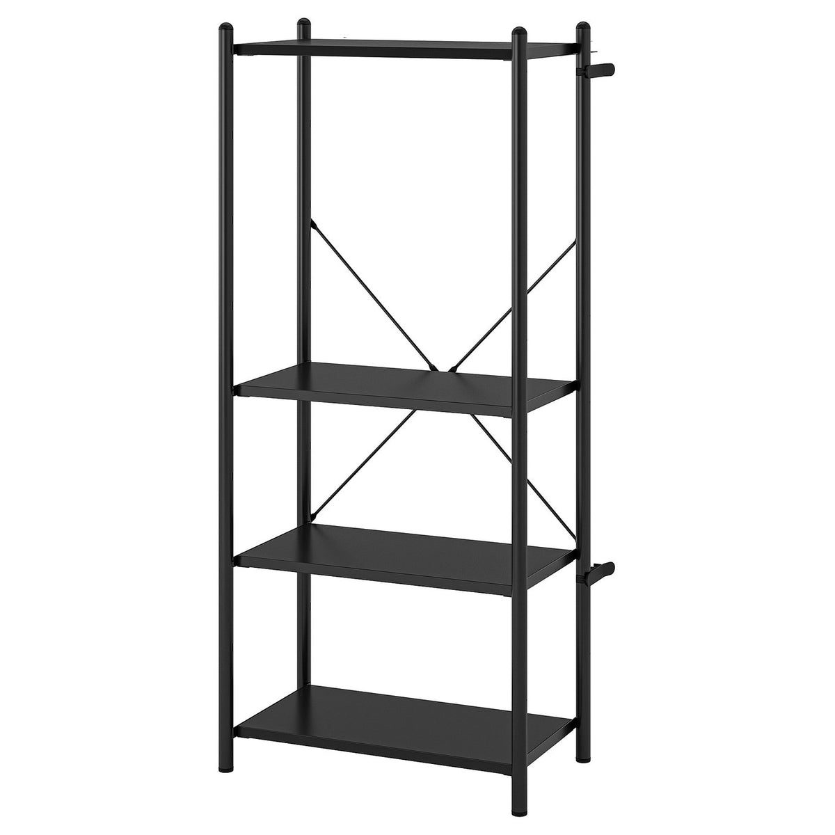 FRÖSKELÅS storage unit, black, 63x35x141 cm