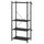 FRÖSKELÅS storage unit, black, 63x35x141 cm