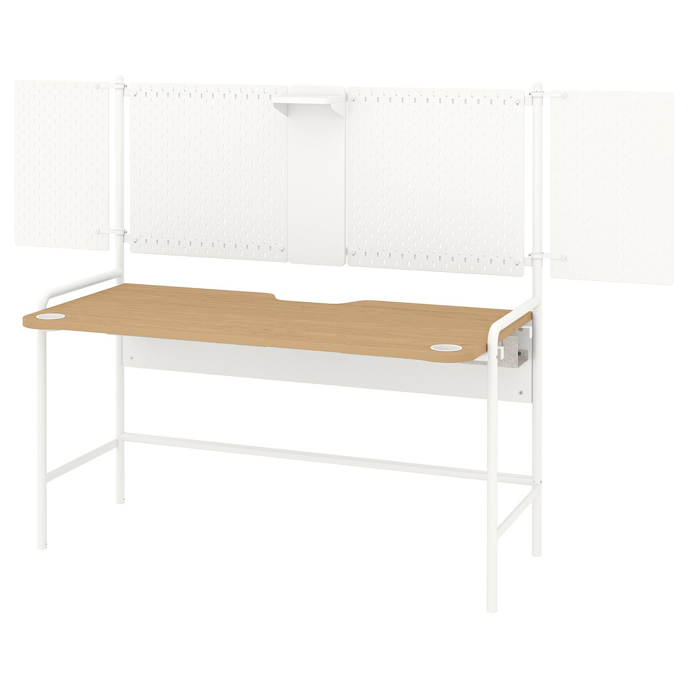FRÖSKELÅS gaming desk, white, 144x71 cm