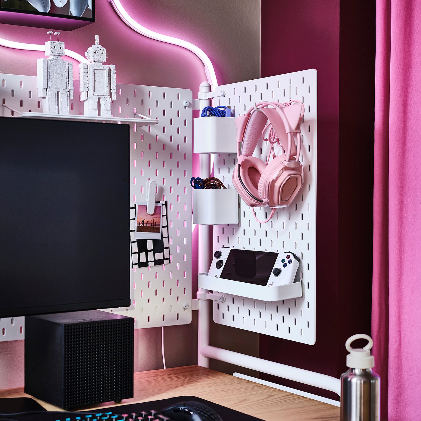 FRÖSKELÅS gaming desk, white, 144x71 cm