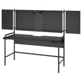 FRÖSKELÅS gaming desk, black, 144x71 cm