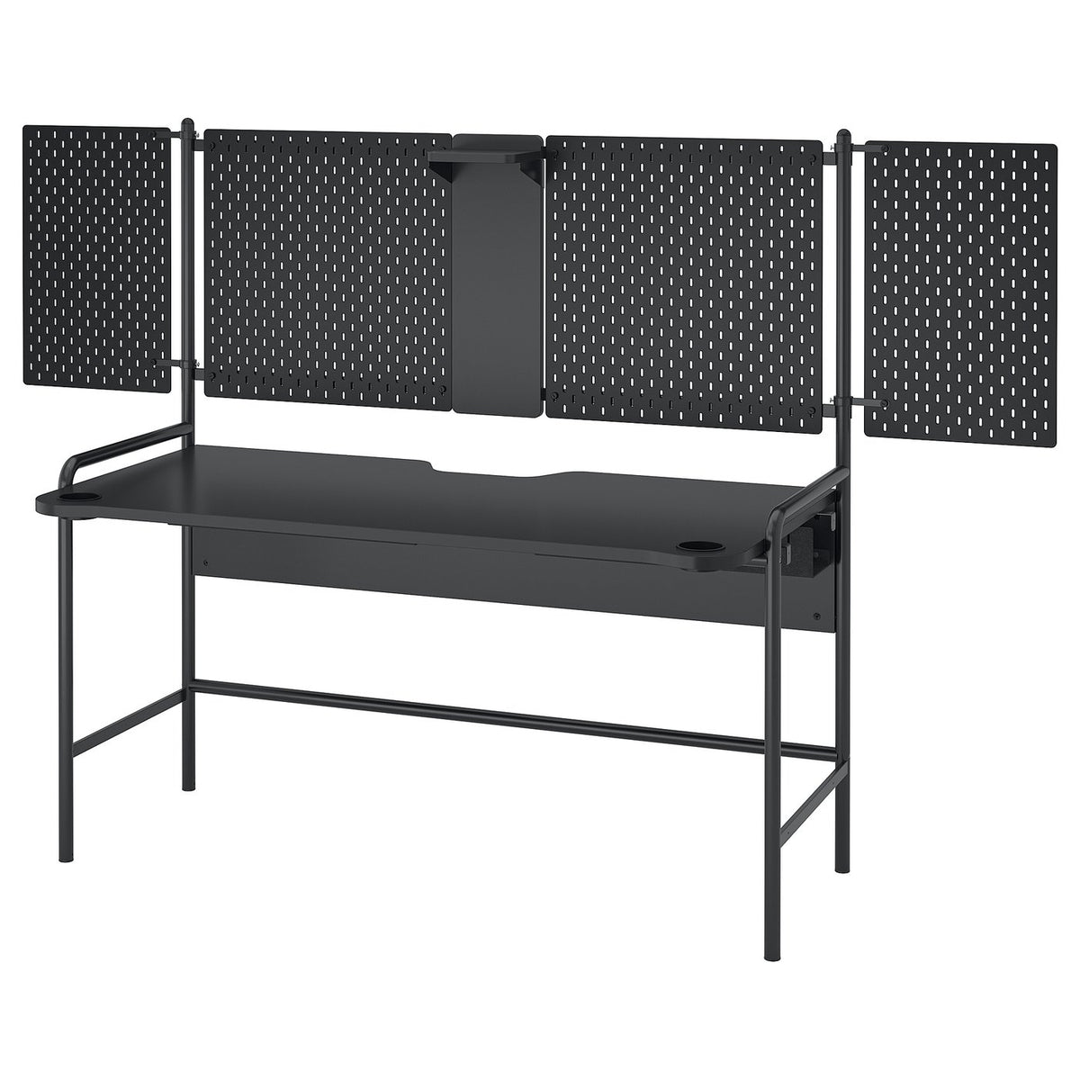 FRÖSKELÅS gaming desk, black, 144x71 cm