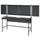 FRÖSKELÅS gaming desk, black, 144x71 cm