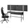 FRÖSKELÅS / UTKLASSNING gaming desk and chair, black/anthracite
