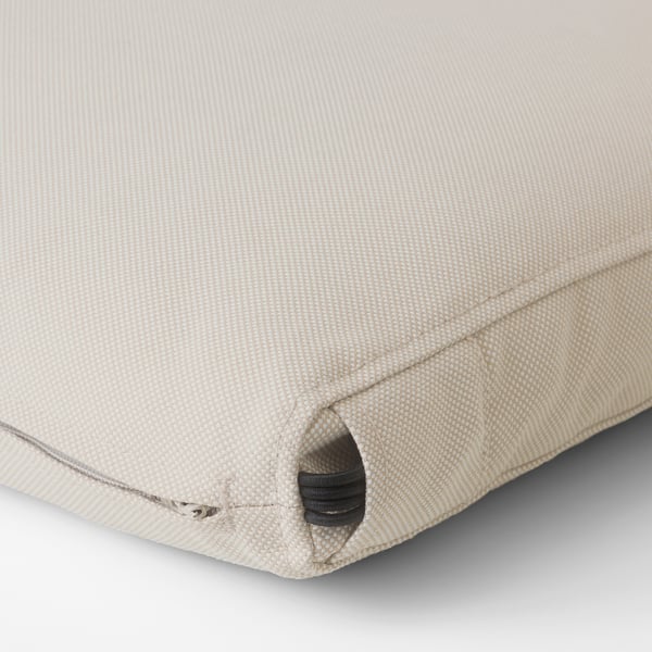 FRÖSÖN/DUVHOLMEN chair cushion, outdoor, beige, 50x50 cm