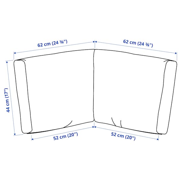 Ikea FRÖSÖN/DUVHOLMEN - Back cushion corner element, beige,62x62x44 cm